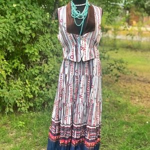 Vintage Banjo Two Piece Western Cowgirl Outfit